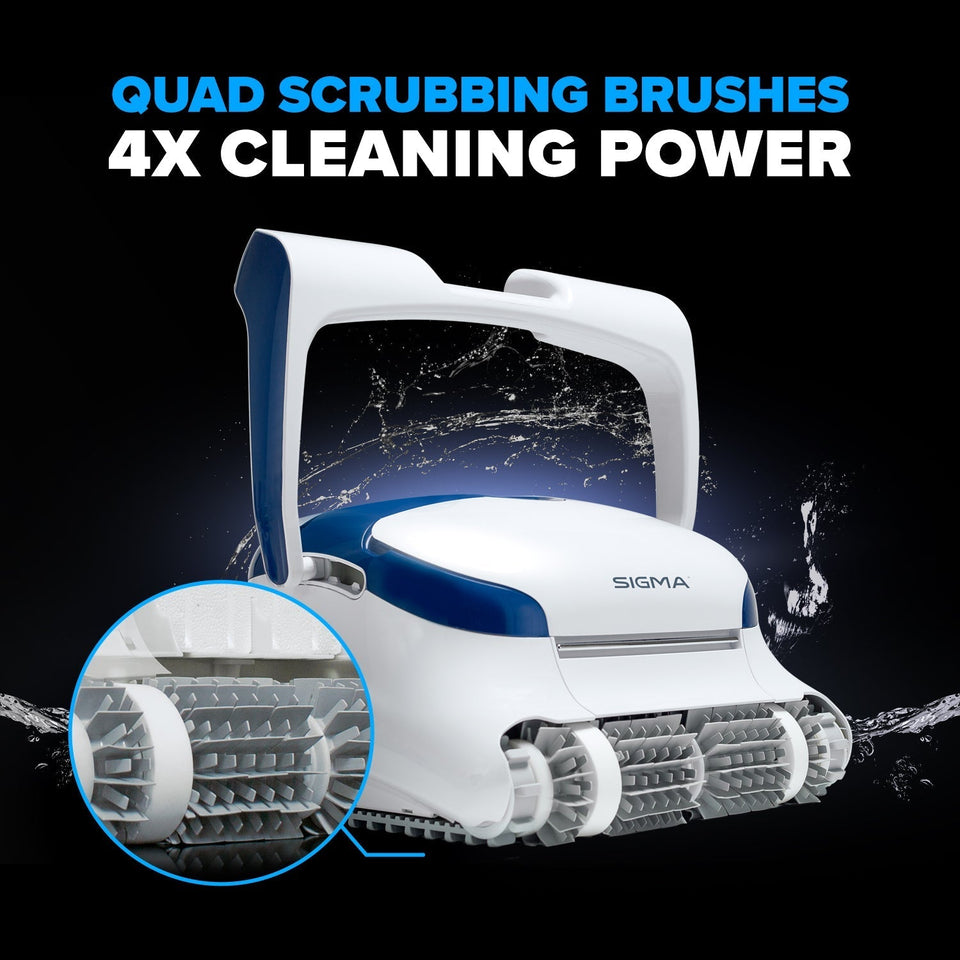 Dolphin Sigma Robotic Pool Cleaner with Gyroscope, Wi-Fi, Oversized Filters, & 3 Year Warranty