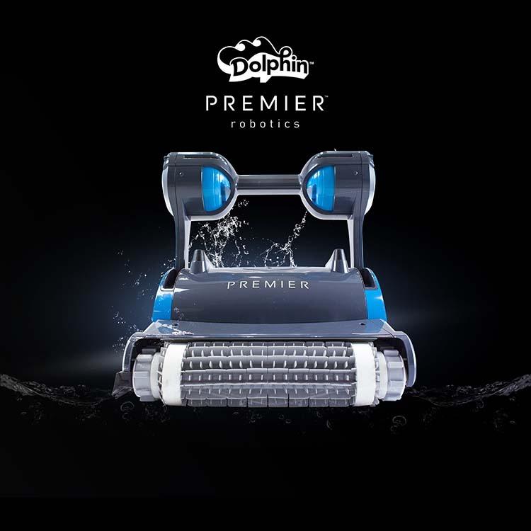 Dolphin Premier Robotic Pool Cleaner with Multi-Media, Oversized Leaf Bag, & 3 Year Warranty